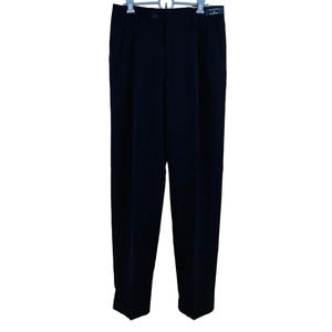 Mens‎ 32x34 Austin Reed Pants Navy Blue Nanotex Cuffed Hem Pleated Front